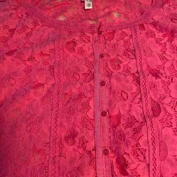 Aeropostale all-Lace Sheer Floral Peplum top Ladies Junior Size XS NWT - Picture 2 of 9